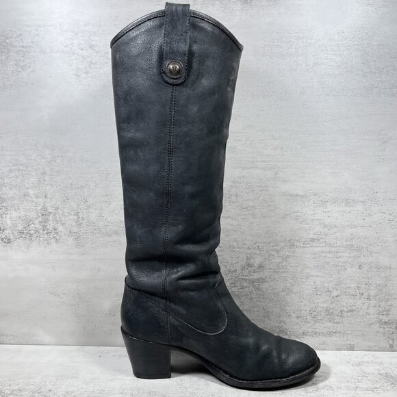 Frye Jackie Button Tall Riding Boots - Women's Size 6.5 - Black - Picture 2 of 7